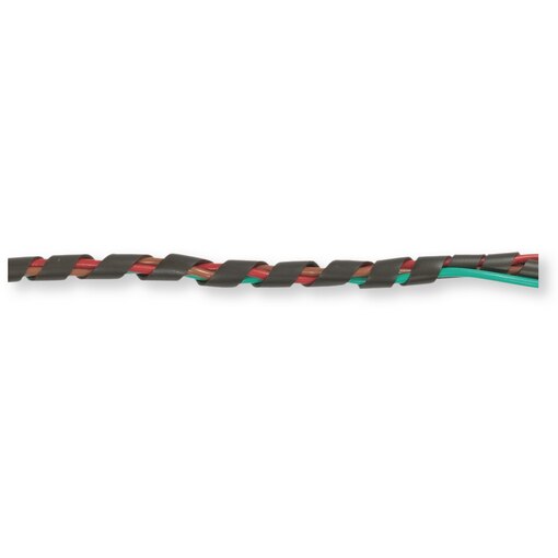 Gaine fendue pliospire noire 25m, diamètre intérieur 9